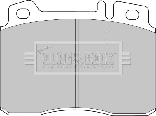 BORG & BECK stabdžių trinkelių rinkinys, diskinis stabdys BBP1587